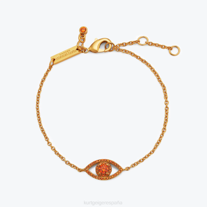 Kurt Geiger mujer pulsera de cadena de mal de ojo de Londres 2LPR534 | accesorios naranja